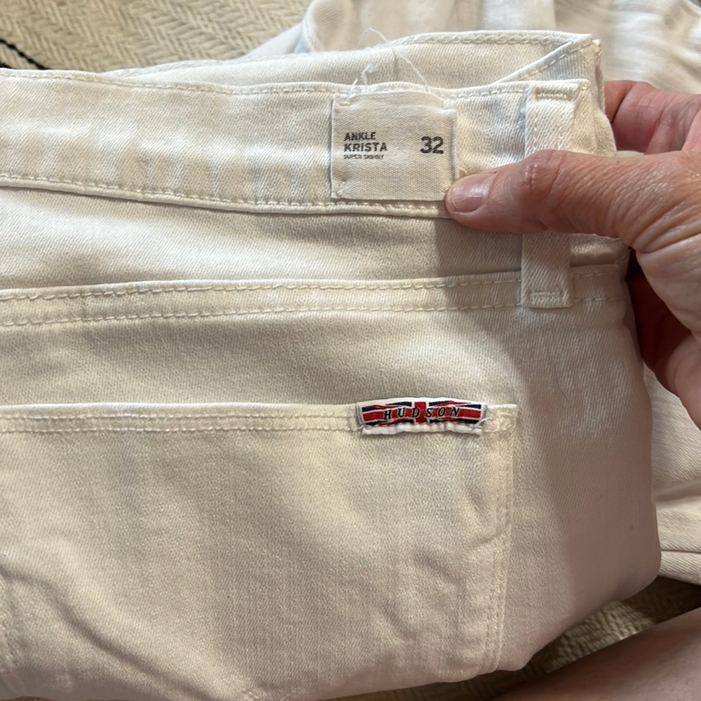 White Hudson skinny jeans